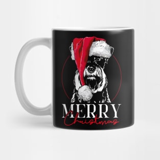 Miniature Schnauzer Santa Merry Christmas dog mom Mug